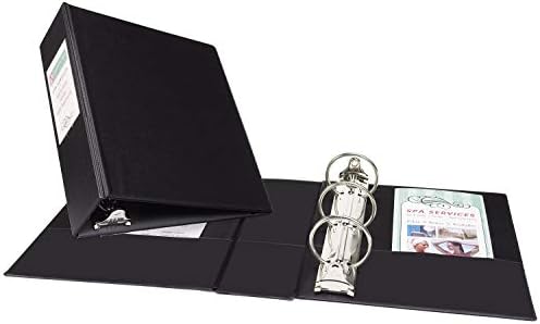 Avery Mini Durable Binder for 5.5 x 8.5 Inch Pages, 2-Inch Round Ring, Black, 1 Binder (27554)