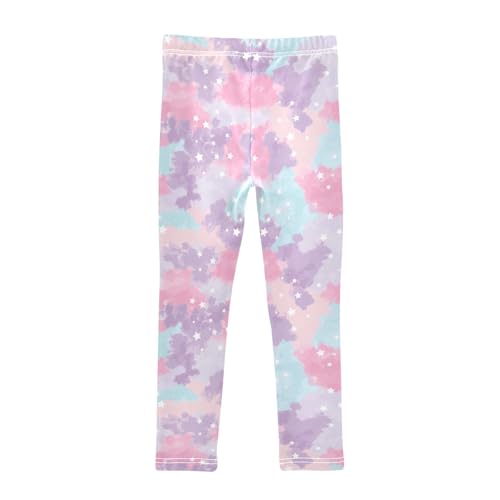 Stars Colors Girls Leggings,Workout Leggings for Girls Toddler Athletic Leggings Size for 3-10T2