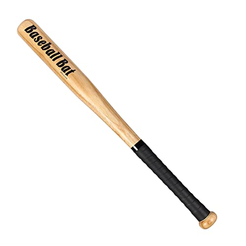Yuecuu Bate de béisbol de madera, bate deportivo de béisbol, bate de béisbol con banda antideslizante – 64 cm