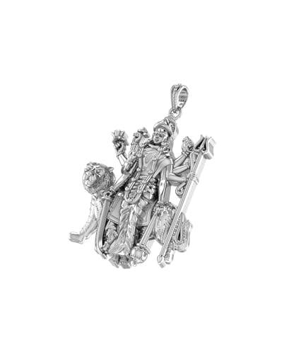 Pendentif déesse Durga Maa argent sterling 925 anti ternissement hypoallergénique