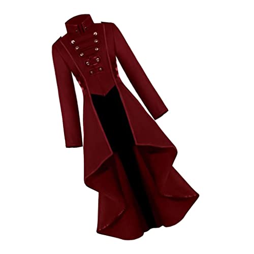 Gabardina Steampunk para mujer con corte gótico entallado que estiliza para disfraces y eventos 4