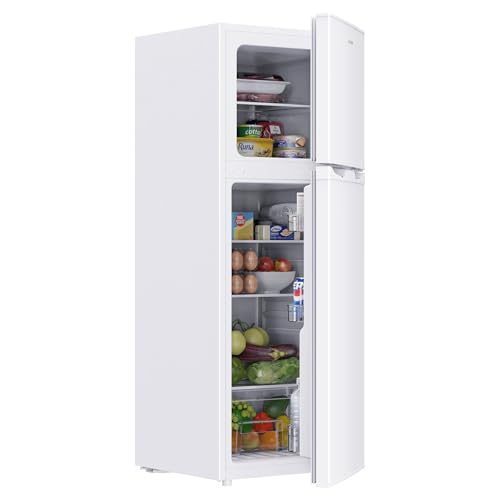Upstreman Frigo Congélateur Combiné Indépendant 132L (98L Réfrigération + 34L Congélation), 7 Niveaux de Température, Refroidissement rapide, Frigo...