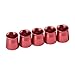 HISTAR 5Pcs Golf Tip Ferrules Rings Aluminum Multi Color for 0.370 Iron Shafts (Red)
