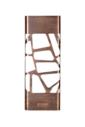 Philips 15W Rectangular Oriel LED Giraffe WW Dim Wall Light (Brown)