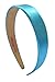 Funny Girl Designs 1 Inch Wide Satin Headband (Turquoise Blue)