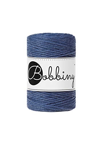 Bobbiny Corde Macramé Peignée Baby 1,5mm (Jeans) 100m