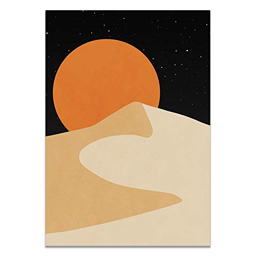 Lienzo abstracto nórdico Sun Moon para renovar paredes vacías set de 3 láminas modernas 50x70 2