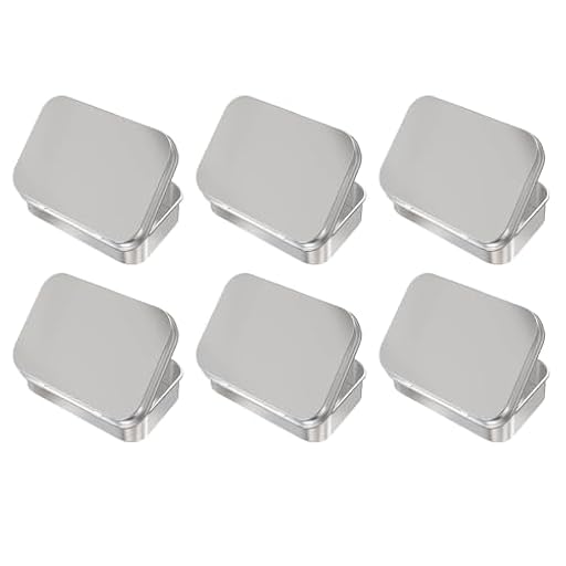 WeddHuis 6 Piezas Latas Metálicas Rectangulares Pequeñas Cajas de Almacenamiento Portátiles Contenedores de Metal (88 * 60 * 18mm) | Ya disponible en tu tienda friki favorita! En mundofriki.es!