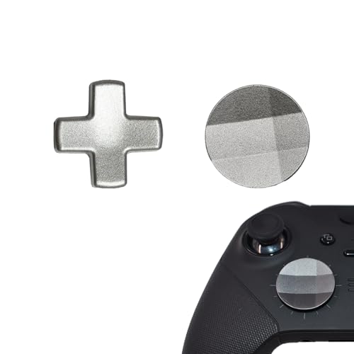 Image of 2Pcs Elite 2 D-pads Replacements for Xbox Elite Series 2 Controller, Magnetic D-pads Replacement Parts for Xbox One Elite Series 2 /Series 2 Core /Series 1 Controller, Metallic Cross-shaped D-pad(Silver)