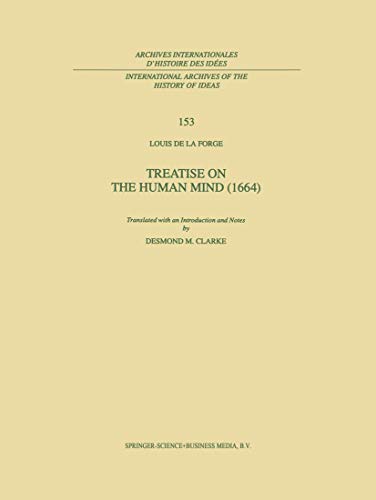 Treatise on the Human Mind (1664) (No. 153, International Archives of the History of Ideas/Archives internationales d'histoire des idées)
