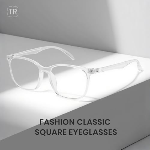 Image of Cyxus Blue Light Glasses for Men Women Reduce Eye Strain Square Frame | Eye Protection,UV Protection,Lightweight TR90 Frame,Ideal for Computer Screen Office Work