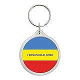 Ideal para tu hogar LLAVERO REDONDO FERNANDO ALONSO BANDERA ROJO AMARILLO AZUL