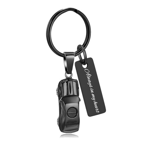 XSMZB Mini Car Cremation Jewelry Memorial Urn Necklace for Ashes Stainless Steel Pendant Human Pet Ashes Holder Keepsake Gift for Men Women