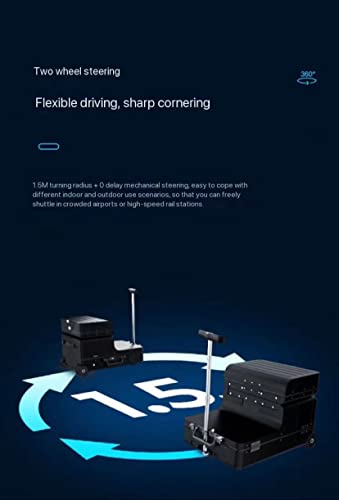 Smart Riding Boarding Box Elderly Scooter 20 Inch Electric Luggage Multi-Functional Trolley Suitcase, Combination Lock (White)4