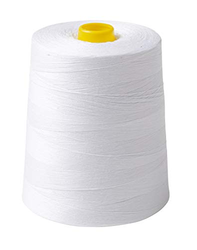 IPEA Fil à Coudre Blanc pour Machine à coudre et Surjeteuse - Grande bobine de 9000 mètres (10000 yard) - Fil en Polyester pour Coutures - Couleur Blanc BSPOLX1/01