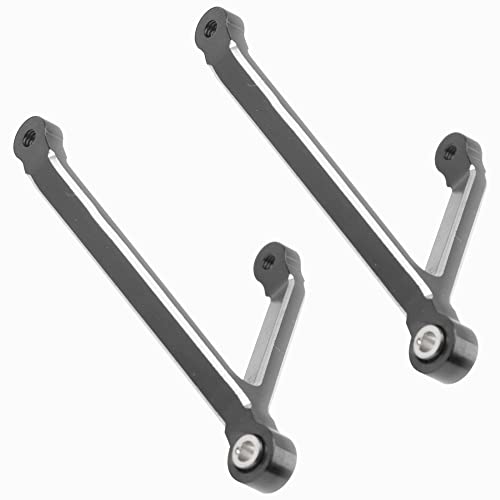 6PCS ShareGoo Metal High Clearance Chassis Links Rod Linkage Pull Rods Compatible with 1/24 FMS FCX24 RC Upgrade Parts (Black)