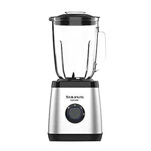 Taurus AMAZING Blender, 1500 W, inhoud 1,5 liter, 4 messen van roestvrij staal, 2 snelheden, extra turbofunctie, glazen kan met schaalverdeling