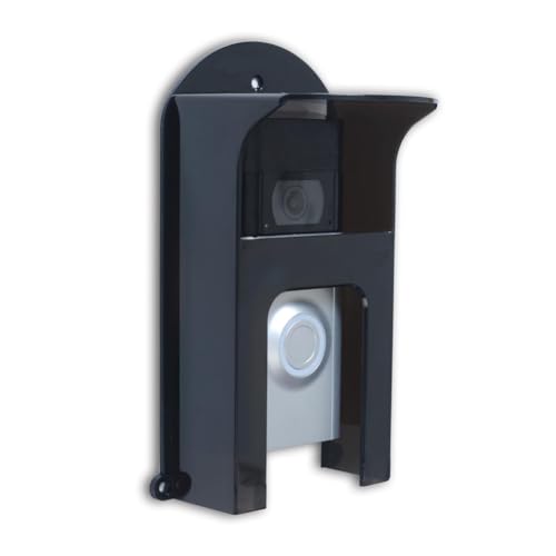 Qndanoan Black Plastic Doorbell Rain Cover Suitable for Ring Models Doorbell Waterproof Protector Shield Video Doorbells