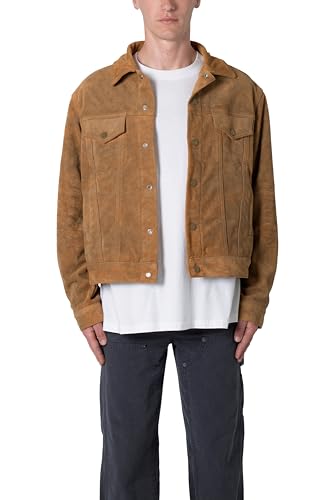 Image of mnml Men's Mnml Men's Suede Trucker Jacket