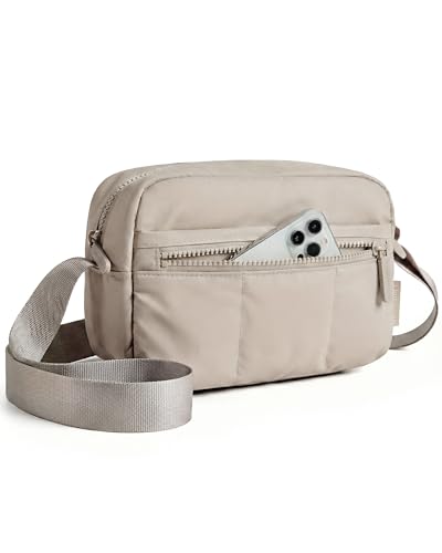 Bolso compacta para cámara 2 en 1, color camel