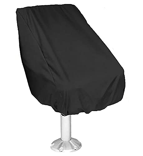 Housse De Protection Pour Siège De Bateau - Imperméable, Tissu Oxford Noir - Dimensions 64x61x56 Cm