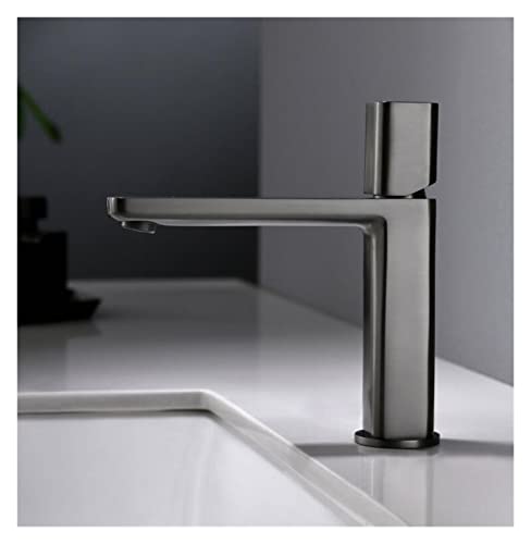 Robinet de lavabo double trou mitigeur laiton eau chaude froide doré LWX - 2