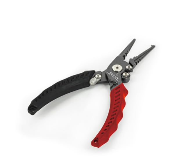 Alicates de pesca MOLIX SG Multi Pliers Medium multiusos mango bicolor negro y rojo 1