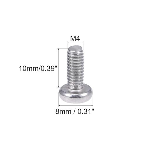MACHSWON M4x10mm Machine Screws Pan Phillips Cross Head Screw 304 Stainless Steel Round Head Cross Screw Fasteners Bolts 30Pcs - Image 3