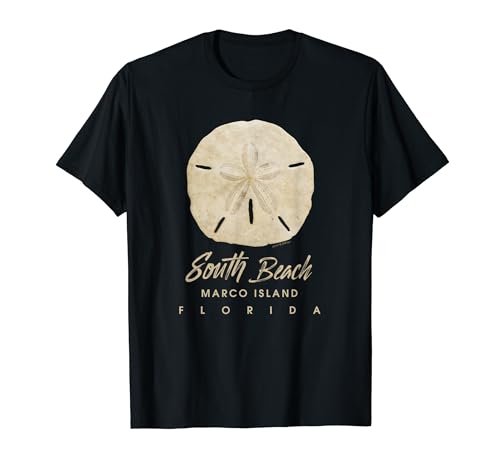 South Beach Marco Island Florida Shelling Gift Sand Dollar Camiseta