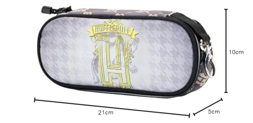Harry Potter Emblem Hufflepuff-Pencil Case, Grey, 21 x 10 cm - Image 4