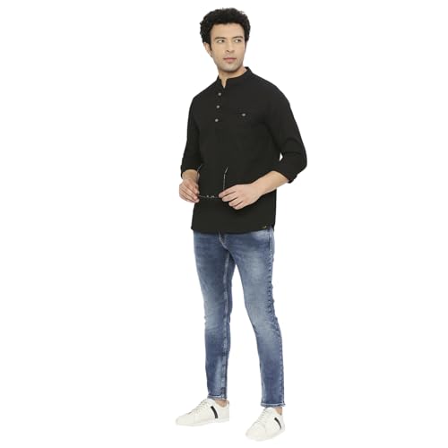 Image of Spykar Men's Slim Fit N /A Full Sleeve Solid Casual Shirts