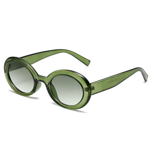 Lunettes de soleil ovales mixtes tendance UV400 verres dégradés femme homme
