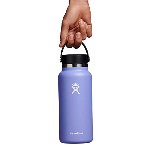 Hydro Flask 32 oz Wide Mouth with Flex Cap Stainless Steel Reusable Water Bottle Lupine - Vacuum Insulated, Dishwasher Safe, BPA-Free, Non-Toxic