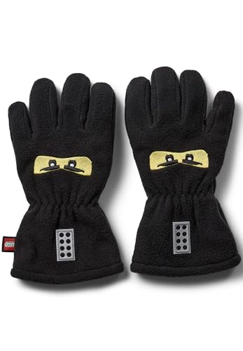 Guantes de forro polar LEGO Wear Ninjago unisex para adultos transpirables en color negro