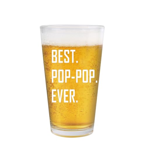Jogskeor Best Pop Pop Ever Beer Glass 16oz