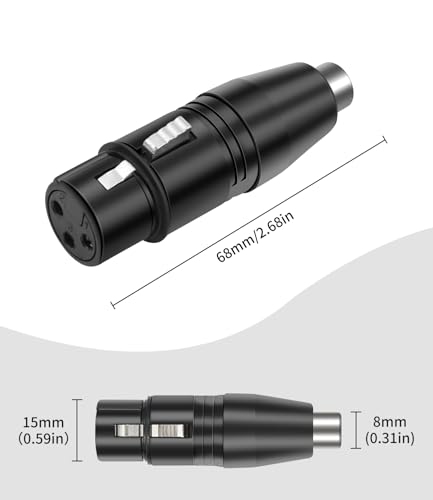 Adaptador XLR Hembra a RCA Hembra 2 unidades miniatura 2