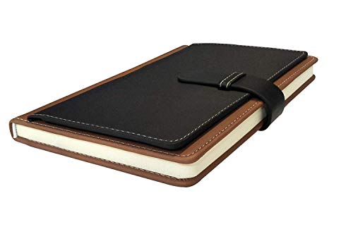 Image of AccuPrints A5 Notebook with PU Leather Belt Lock Pages 200 for Office
