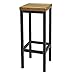 1 Original-BestLoft® Barhocker New York Handmade Industriedesign Loft Stahl Holz Eiche massiv (Hell Natur, 65cm)