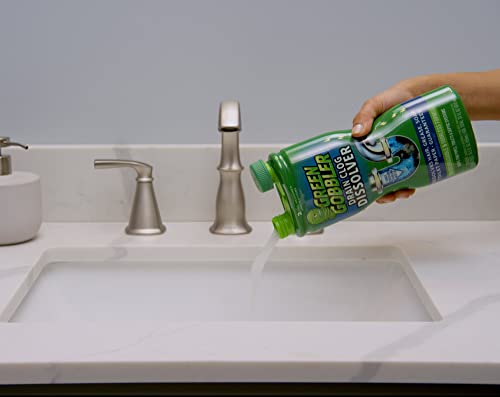 Green Gobbler Liquid Hair Drain Clog Remover & Cleaner, For Toilets, Sinks, Tubs - Septic Safe, 2 Pack #TOP3