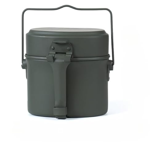 Howorr 戦闘飯盒 兵式飯盒 水蒸気炊飯3合飯盒 林間 ライスクッカー 焚き火料理 アウトドア キャンプ 登山 直火式 調理器具 (弁当箱のみ)