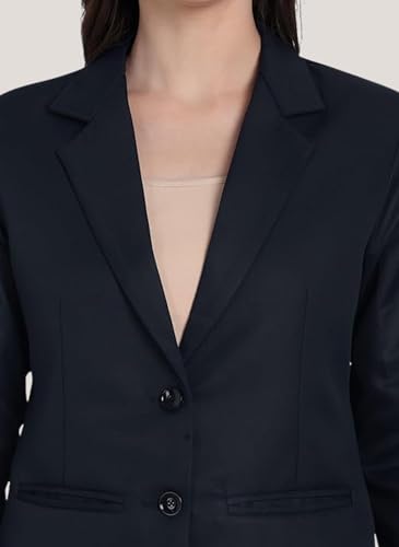 Image of ROCKSY Black Smart Casual Formal Blazer for Women, Regular Fit Stylish Blazer for Women