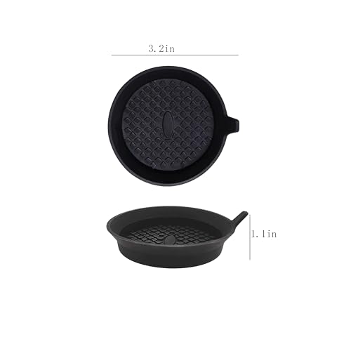 Juego de 4 posavasos universales para auto en silicona negra miniatura 7