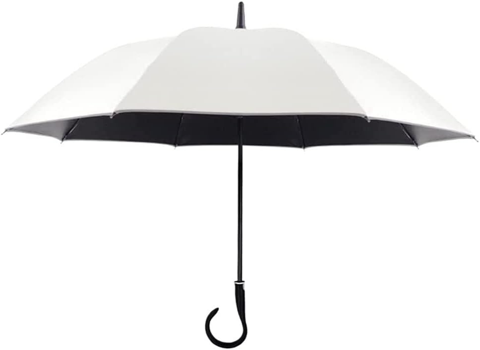 Umbrella Golfs Umbrella Handle for Women Windproof Large Umbrella Men Business Umbrellas Outdoor Umbrella(White)