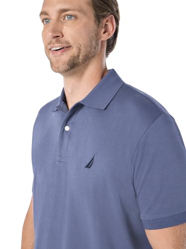 Image of Nautica Men's Classic Fit Short Sleeve Dual Tipped Collar Polo Shirt