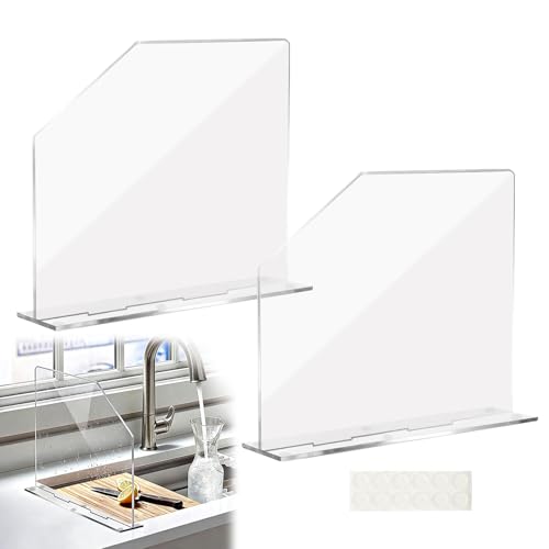 LILXIU Acrylic Sink Splash Guard (2-Pack)