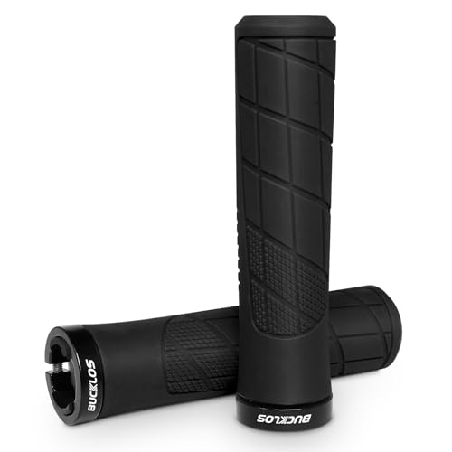 BUCKLOS Single Lock-on Bike Handlebar Grip, MTB Anti-Slip Handle Grip