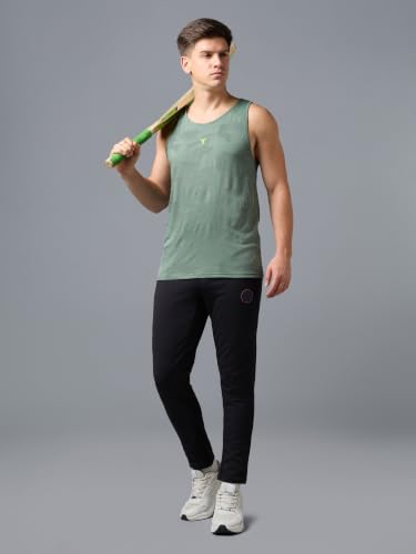 Image of TECHNOSPORT Men's Slim Fit Sleeveless Gym Vest Tank Top, VENTMESH Quick Dry Moisture Wicking Stretchable Vest for Gym Workout and Training