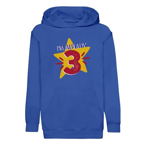 Sweat à capuche enfant 3 ans thème étoile pour anniversaire de garçon et fille