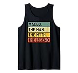 Detto sarcastico in colori retrò e vintage con testo invecchiato e nome personalizzato, divertente idea regalo personalizzata per papà, fratello, amico o zio con umorismo, sarcasmo e nome Maceo.
