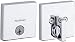 Kwikset 258 Downtown Low Profile Square Contemporary Deadbolt featuring SmartKey in Polished Chrome